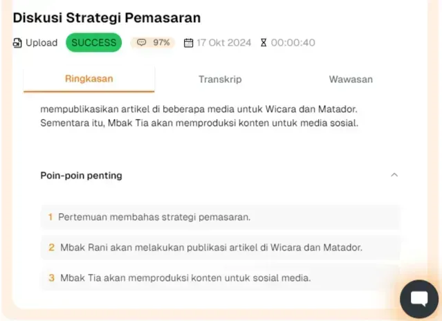 hasil transkripsi