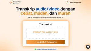 transkrip otomatis dengan transkripsi.id